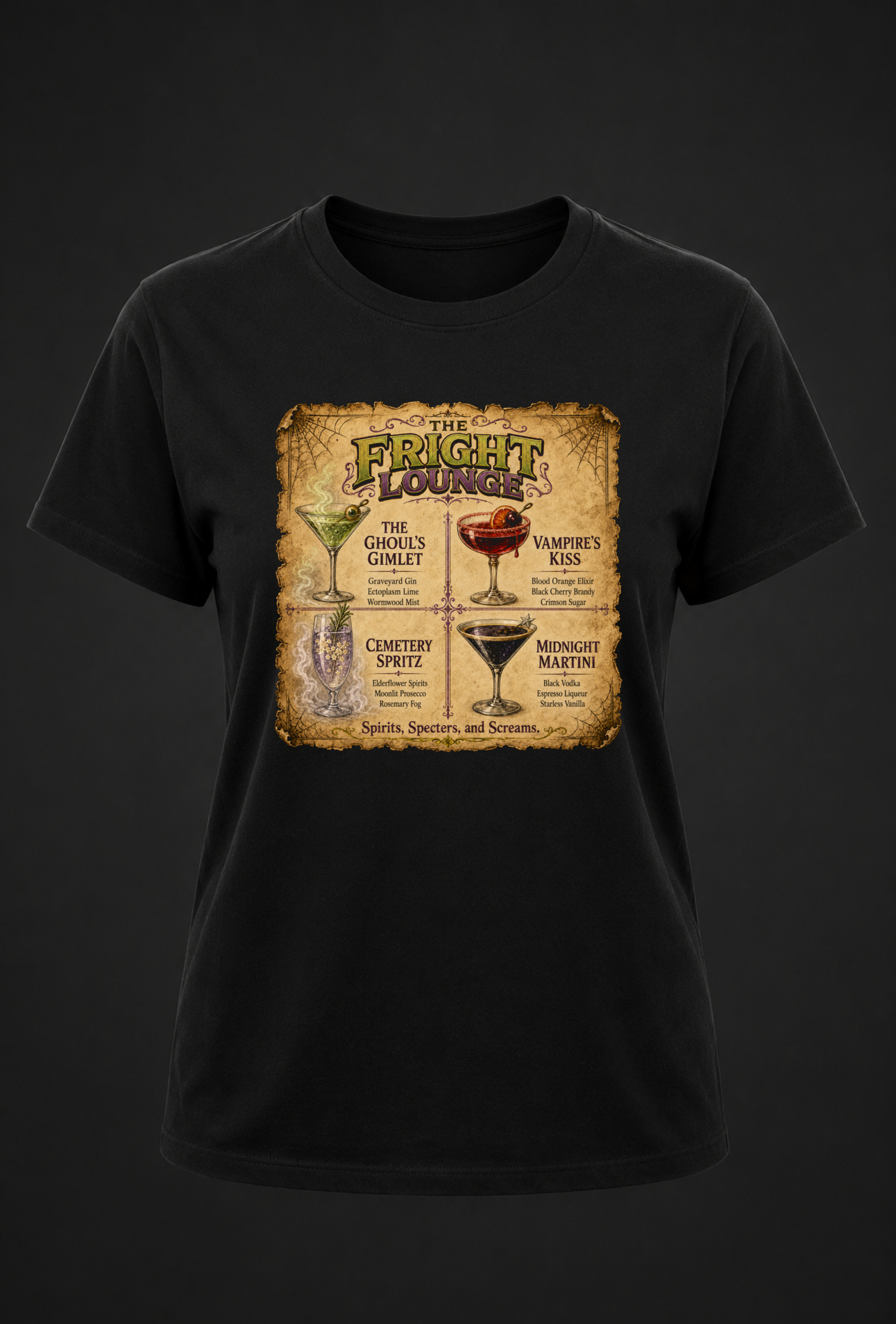 Drink Menu Ladies Fitted Tee