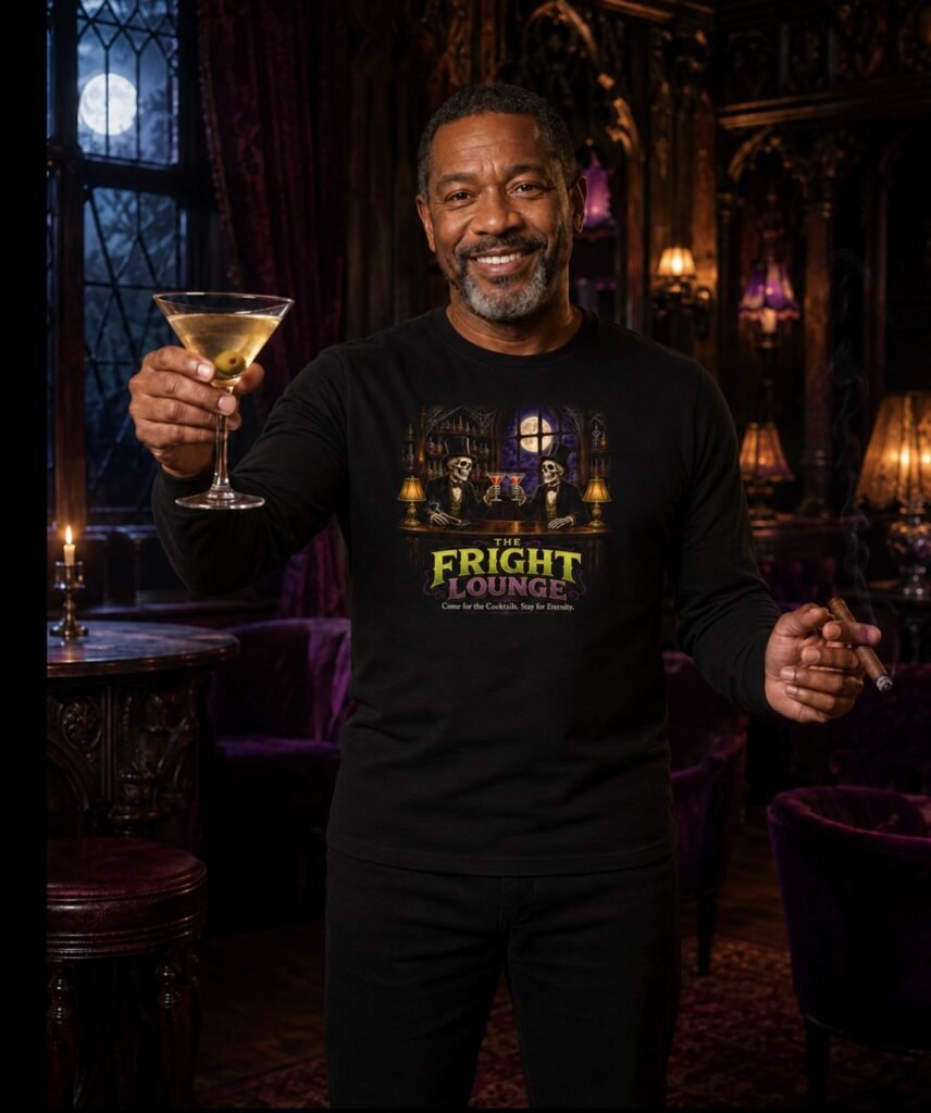 Gentlemen Toast Long-Sleeve Tee — lifestyle photo
